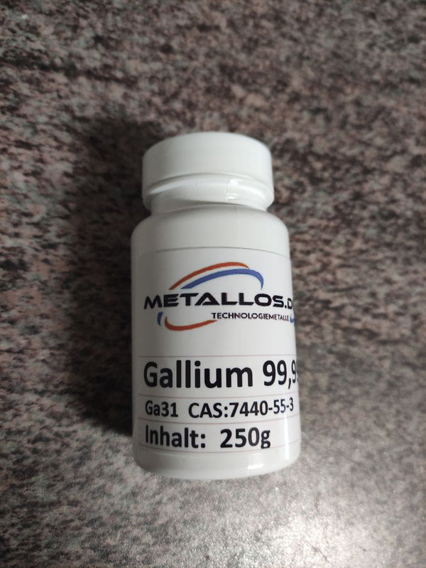 250g Gallium 99,99%, 250g Ga 31 Flüssigmetall - Technologiemetall und Wertanlage