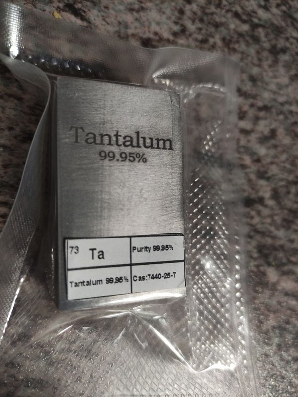 Tantal Barren 0,5kg 99.95% , Tantalum 500g Technologiemetall und Wertanlage